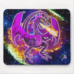 Tourmaline Cosmic Dragon Mousepad