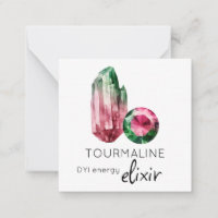 *~* TOURMALINE Elixir Kristall AP64 Flachnotiskart