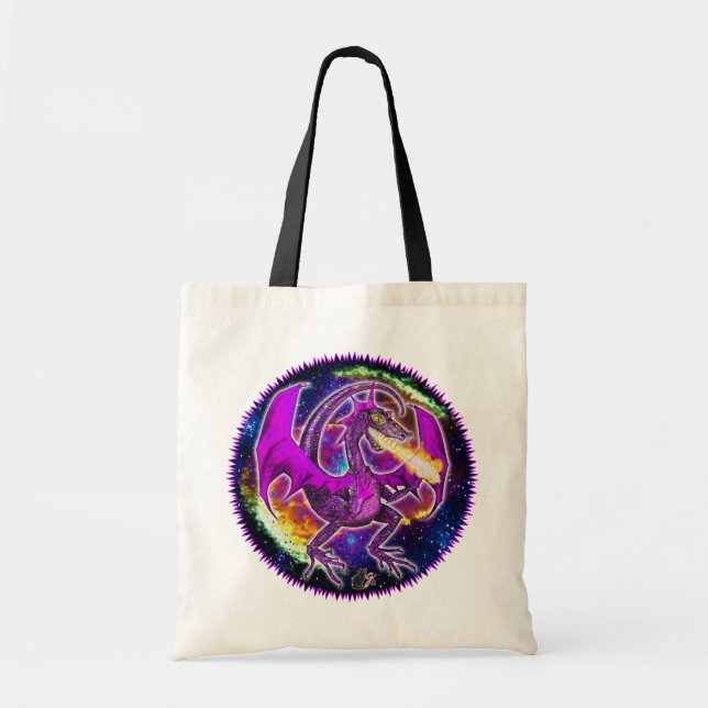 Tourmaline-kosmische Drache-Taschen-Tasche Tragetasche (Vorne)