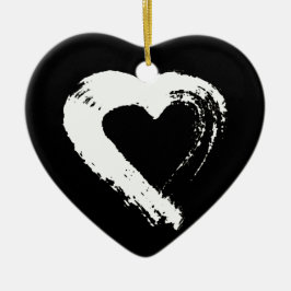 Tourmaline Moon Heart Car Ornament