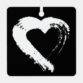 Tourmaline Moon Heart Car Ornament