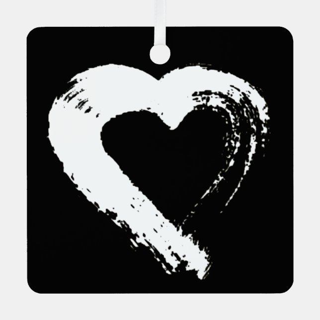 Tourmaline Moon Heart Car Ornament (Vorderseite)