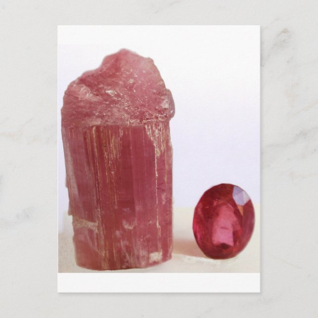 Tourmaline rubellite postkarte (Vorderseite)