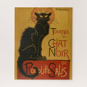 Tournee-Chat Noir Black Cat Vintage Illustration Puzzle
