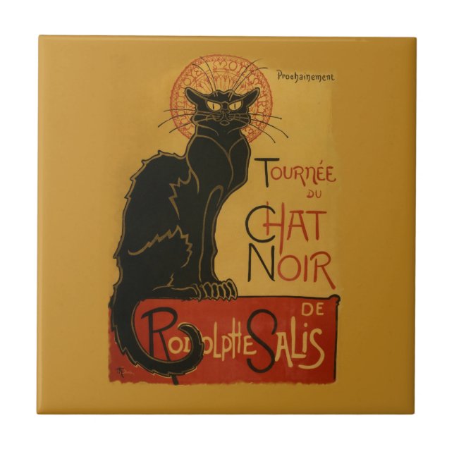 Tournee de Chat Noir Black Cat Fliese (Vorderseite)
