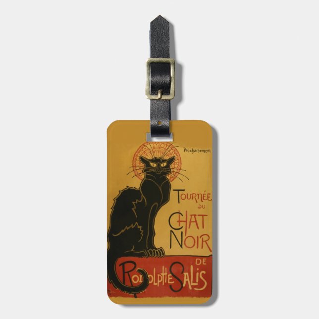Tournee de Chat Noir Black Cat Gepäckanhänger (Vorderseite vertikal)