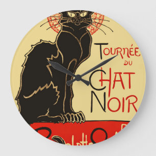 Tournée du Chat Noir Art Nouveau Große Wanduhr
