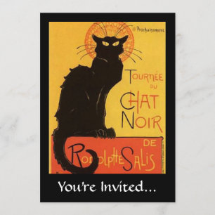 Tournée du Chat Noir, Steinlen Black Cat Vintag Einladung