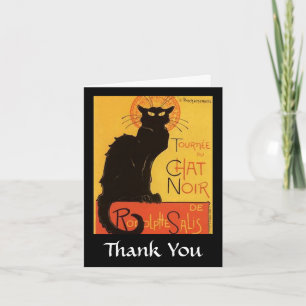 Tournée du Chat Noir, Steinlen Schwarze Katze Vint Dankeskarte