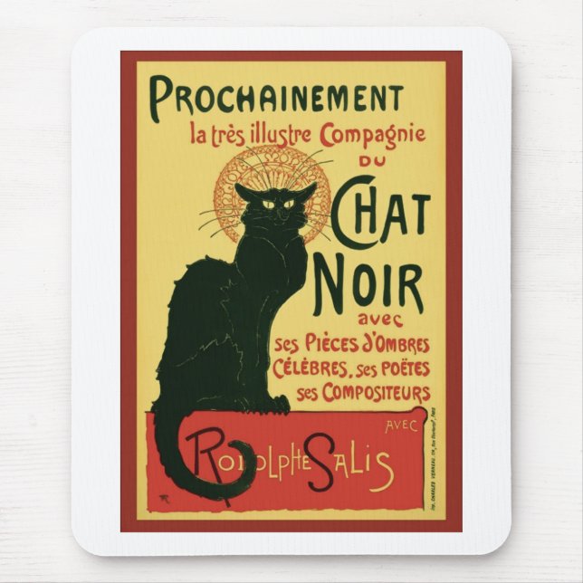 Tournée du Chat Noir, Theophile Steinlen Mousepad (Vorne)