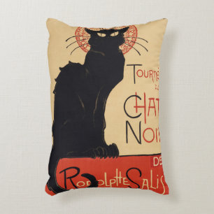 Tournee du Chat Noir Vintag Black Cat Art Nouveau Dekokissen