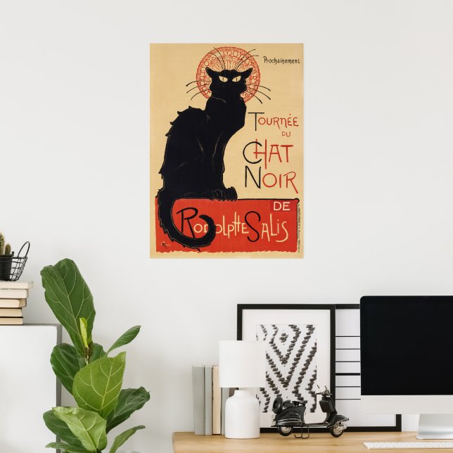 Tournee du Chat Noir Vintag Black Cat Art Nouveau Poster (Heimbüro)