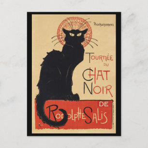 Tournee du Chat Noir Vintage Black Cat Art Nouveau Postkarte