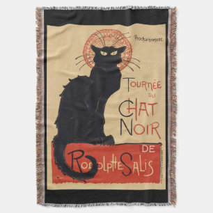 Tournee du Chat Noir Vintage Black Cat Jugendstil Decke
