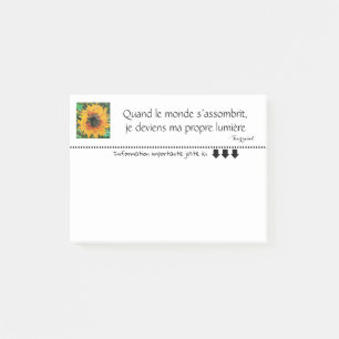 Tournesol éclatante en pixel art post-it klebezettel