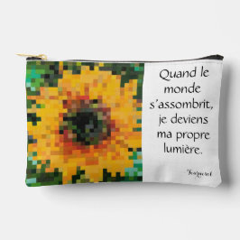 Tournesol Pixel Art Floral Lumineux Zubehörtasche
