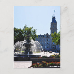 Tourny Water Fountain Parlament Quebec Postcard Postkarte