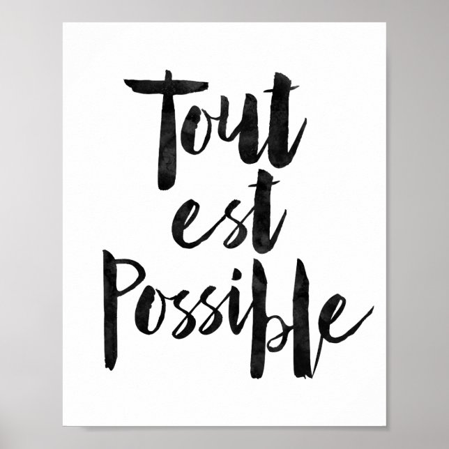 Tout Est möglich Poster (Vorne)