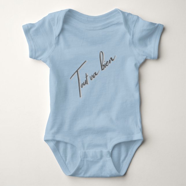 Tout Va Bien – Babys Bodysuit mit französischem Zi Baby Strampler (Vorderseite)