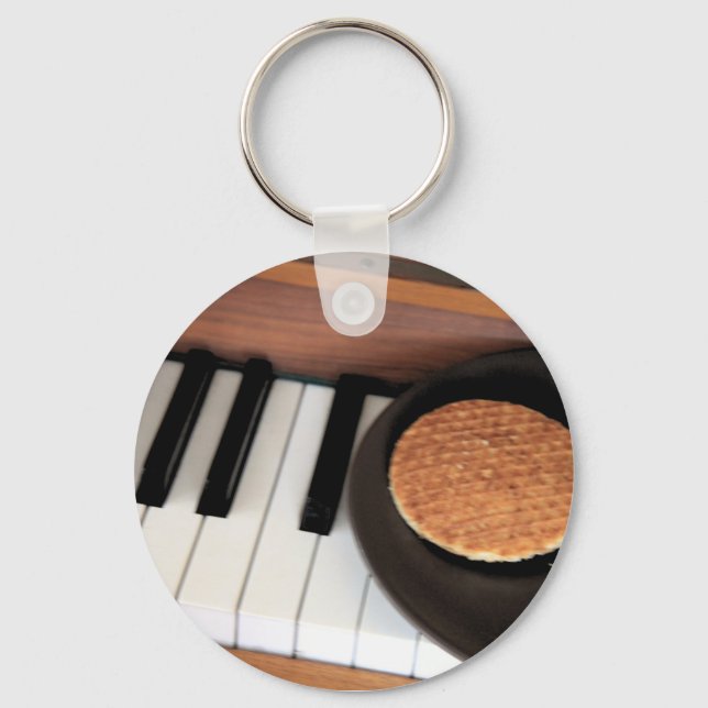 Tout Va Bien - Stroopwafel & Piano Key Holder Schlüsselanhänger (Vorderseite)