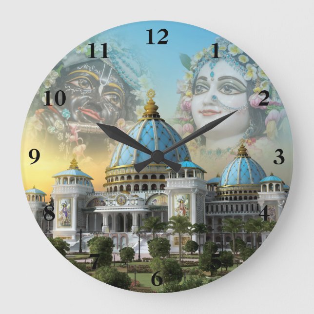 TOVP/Radha Madhava Clock Große Wanduhr (Vorderseite)