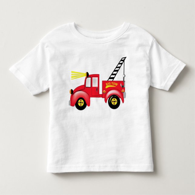 Tow Truck "Ihren eigenen Namen hinzufügen" Kleinkind T-shirt (Vorderseite)