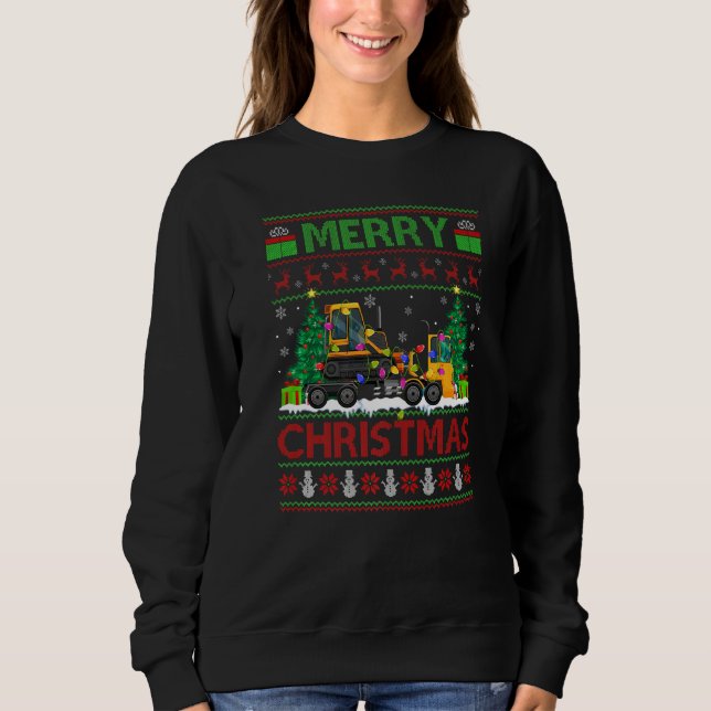 Tow Truck  Xmas Tree Ugly Santa Tow Truck Christma Sweatshirt (Vorderseite)