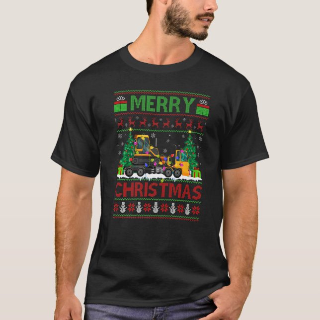 Tow Truck  Xmas Tree Ugly Santa Tow Truck Christma T-Shirt (Vorderseite)