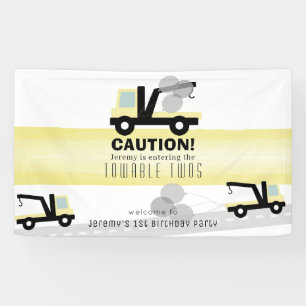 Towable Twos Wrecker 2. Geburtstagsbanner Banner