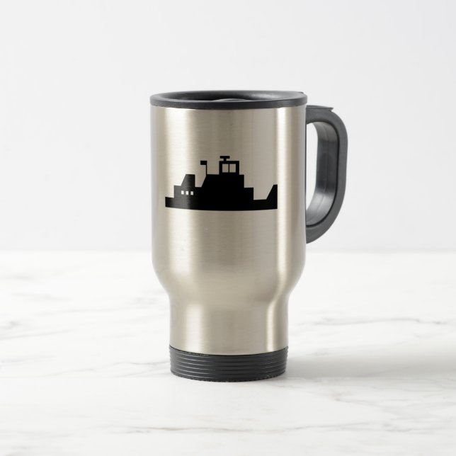 Towboat-Logo-Reise-Tasse Reisebecher (VorderseiteRechts)