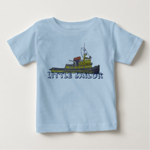 Towboatschleppergraphik zeichnen Abdeckung Baby T-shirt