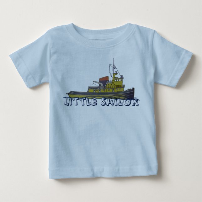 Towboatschleppergraphik zeichnen Abdeckung Baby T-shirt (Vorderseite)