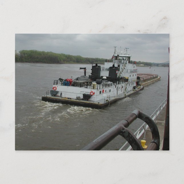 Towboote auf dem Mississippi Postkarte (Vorderseite)