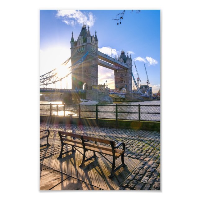 Tower Bridge at Dawn, London UK Fotodruck (Vorne)