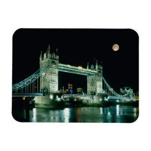 Tower Bridge at Night, London, England Magnet