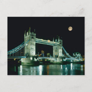 Tower Bridge at Night, London, England Postkarte