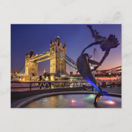 Tower Bridge bei Nachtkarte Postkarte