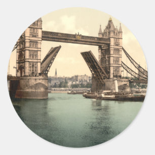 Tower Bridge I, London, England Runder Aufkleber