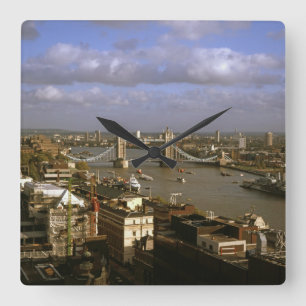 Tower Bridge in den 90er Jahren Quadratische Wanduhr