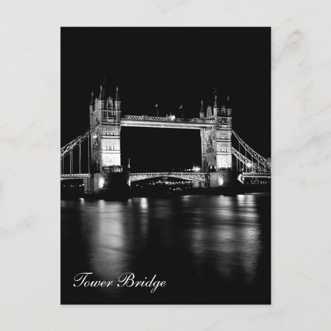 Tower Bridge in der Nacht Postkarte (Vorderseite)
