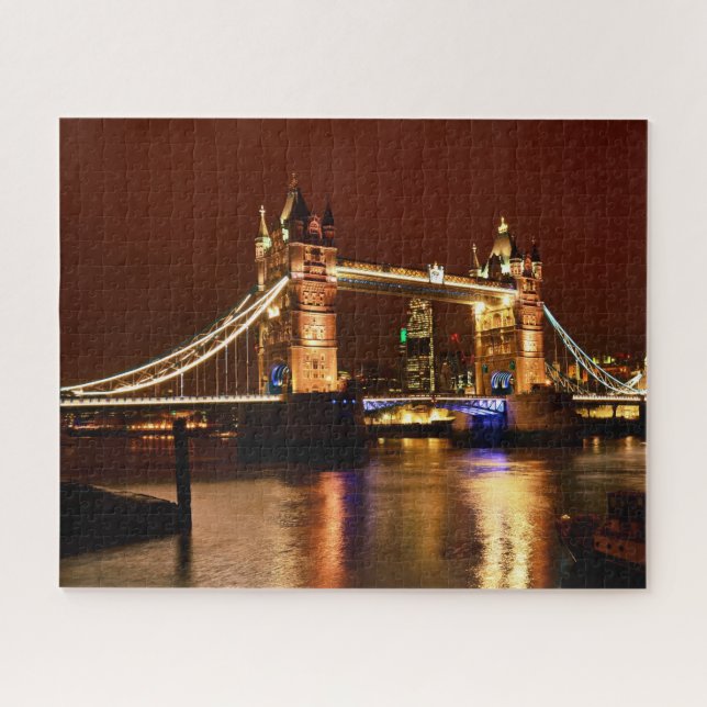 Tower Bridge & London am Abend, England (UK) Puzzle (Horizontal)