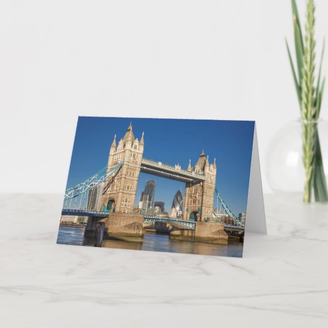 Tower Bridge London Blank Greeting Karte (Vorderseite)