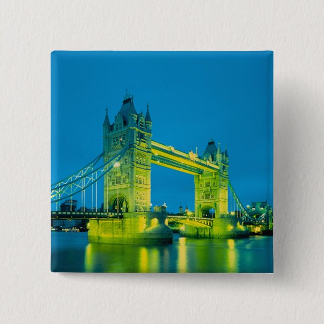 Tower Bridge, London, England 3 Button (Vorderseite)