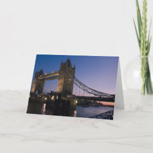 Tower Bridge London England Wasser Nacht Stadt Karte