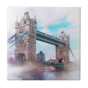 Tower Bridge London Großbritannien Sketch Fliese