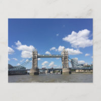 Tower Bridge London Thames River UK Foto Postcard