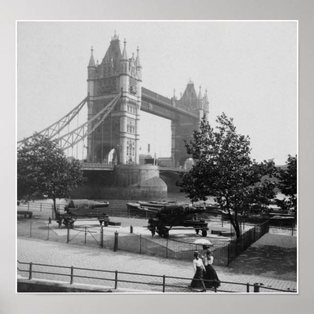 Tower Bridge London, Themse, England Poster (Vorne)