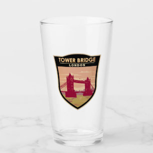 Tower Bridge London Travel Art Vintag Glas