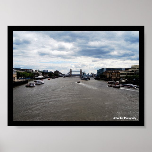 Tower Bridge & River Thames Landschaft Poster (Vorne)