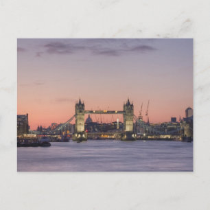 Tower Bridge Sunset Postcard Postkarte